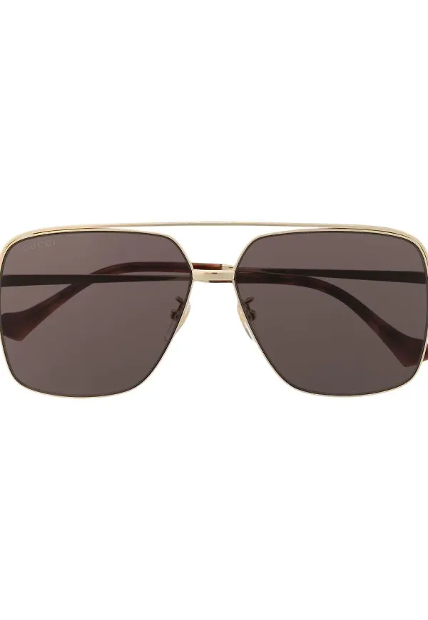 Gucci Eyewear pilotsolglasögon - Brun