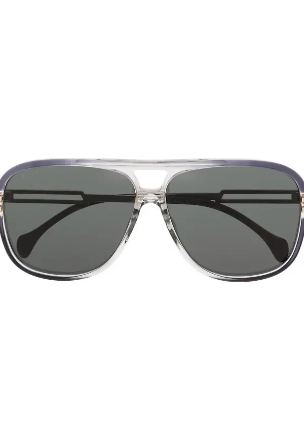 Gucci Eyewear pilotsolglasögon - Grå