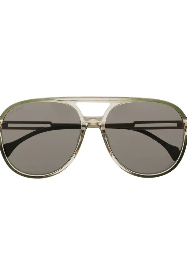 Gucci Eyewear pilotsolglasögon - Grön