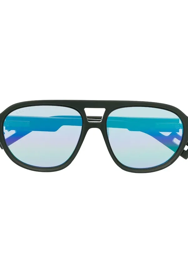 Gucci Eyewear pilotsolglasögon - Grön