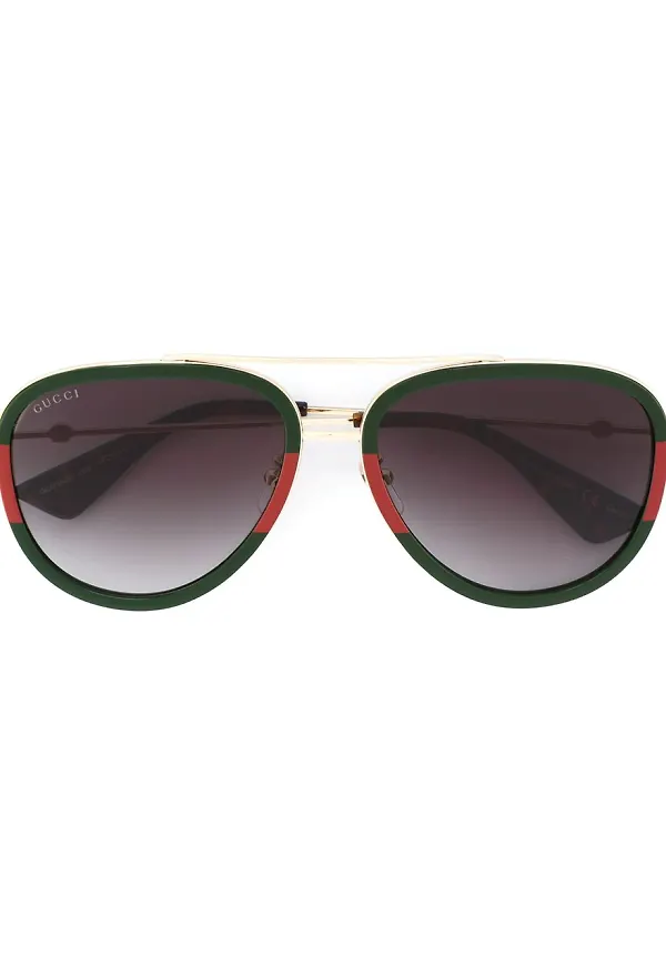 Gucci Eyewear pilotsolglasögon - Grön