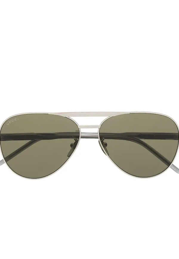 Gucci Eyewear pilotsolglasögon - Grön