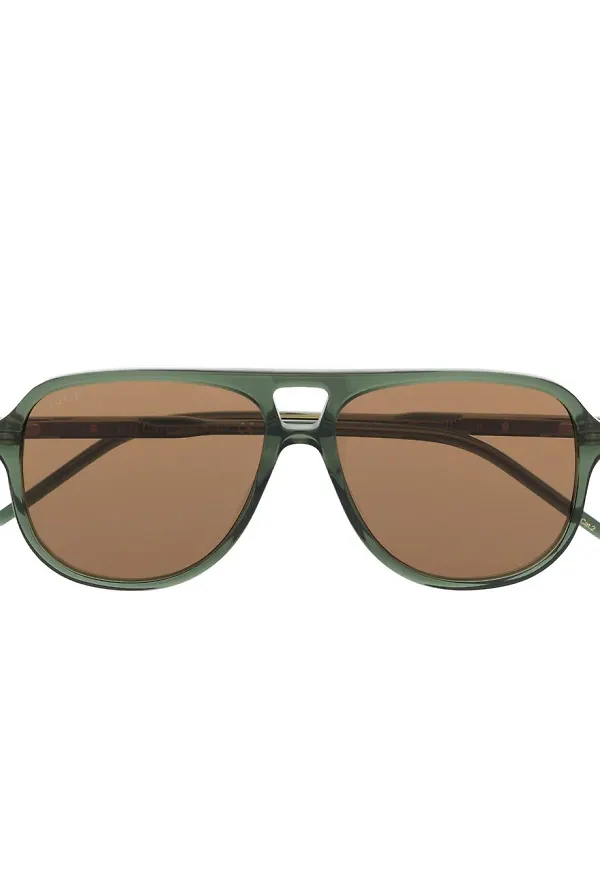 Gucci Eyewear pilotsolglasögon - Grön