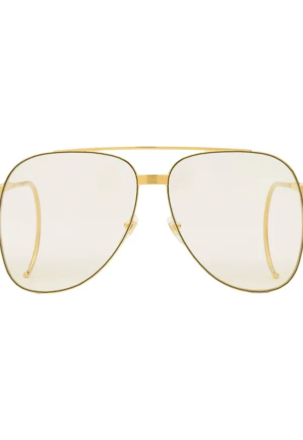 Gucci Eyewear pilotsolglasögon - Gul