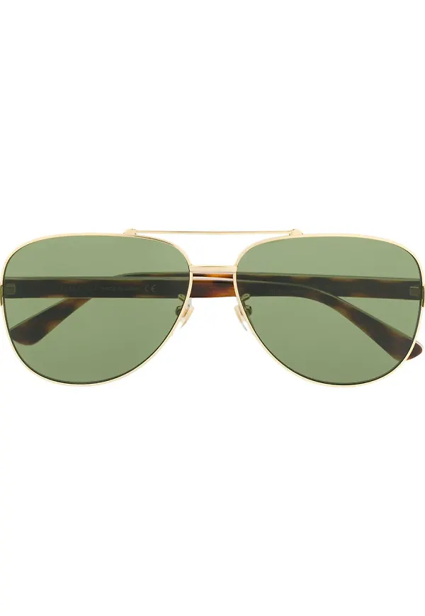 Gucci Eyewear pilotsolglasögon - Guldfärgad