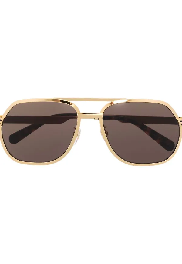 Gucci Eyewear pilotsolglasögon - Guldfärgad