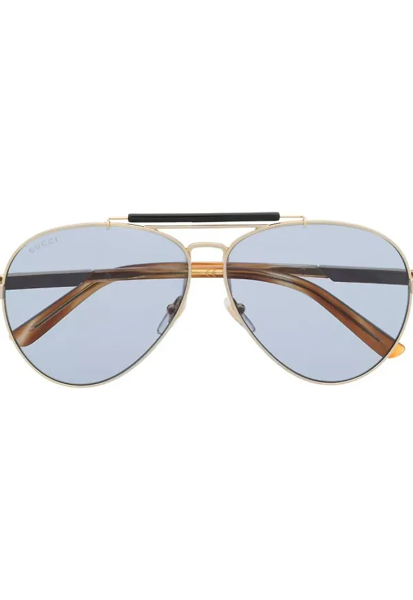 Gucci Eyewear pilotsolglasögon - Guldfärgad