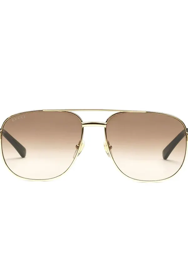 Gucci Eyewear pilotsolglasögon - Guldfärgad