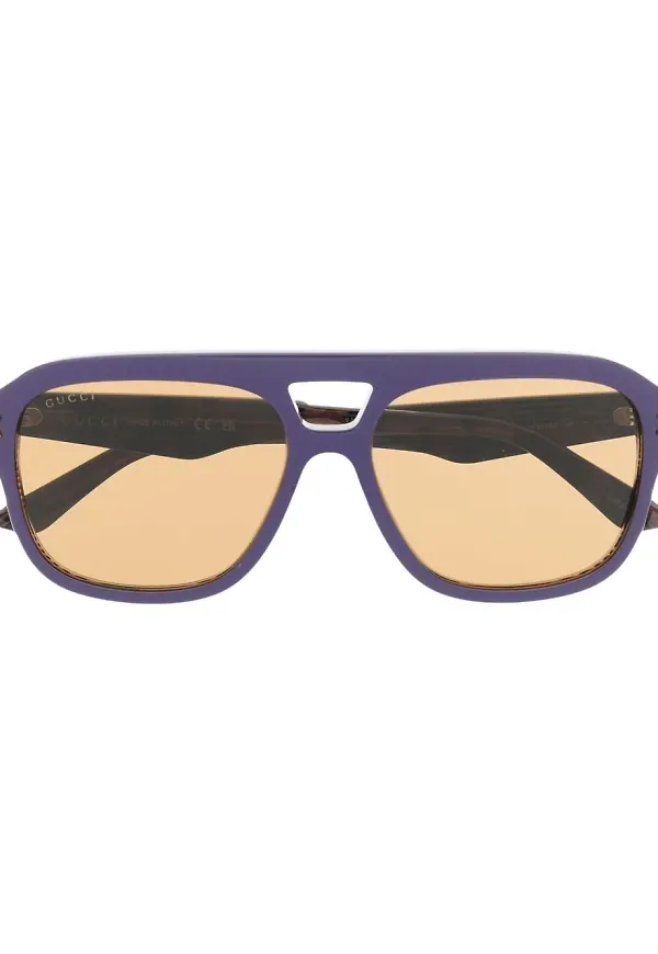 Gucci Eyewear pilotsolglasögon - Lila