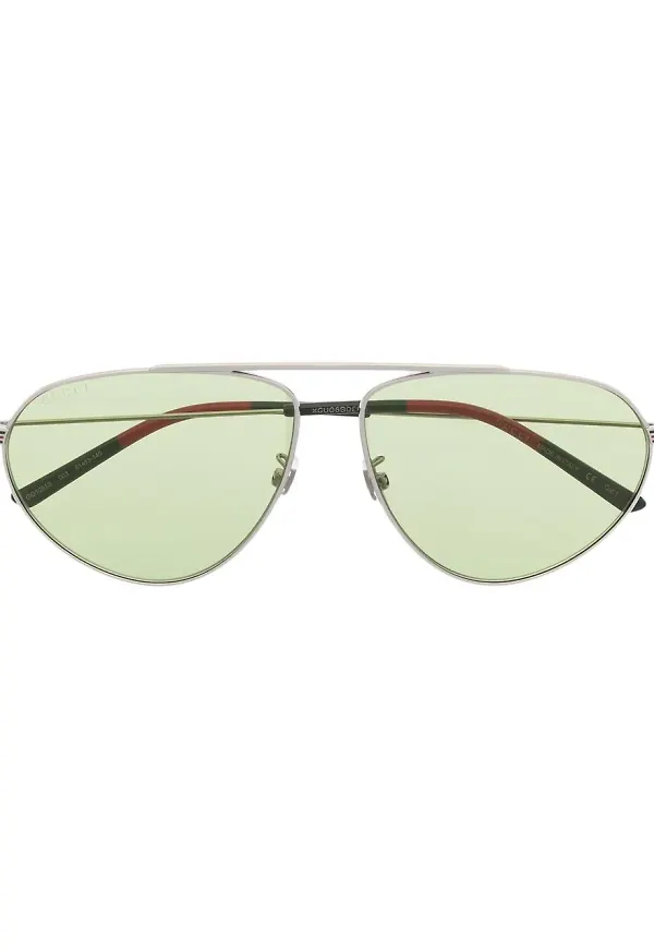Gucci Eyewear pilotsolglasögon - Silverfärgad