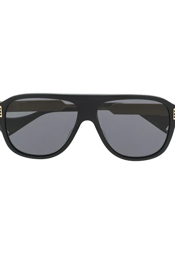 Gucci Eyewear pilotsolglasögon - Svart