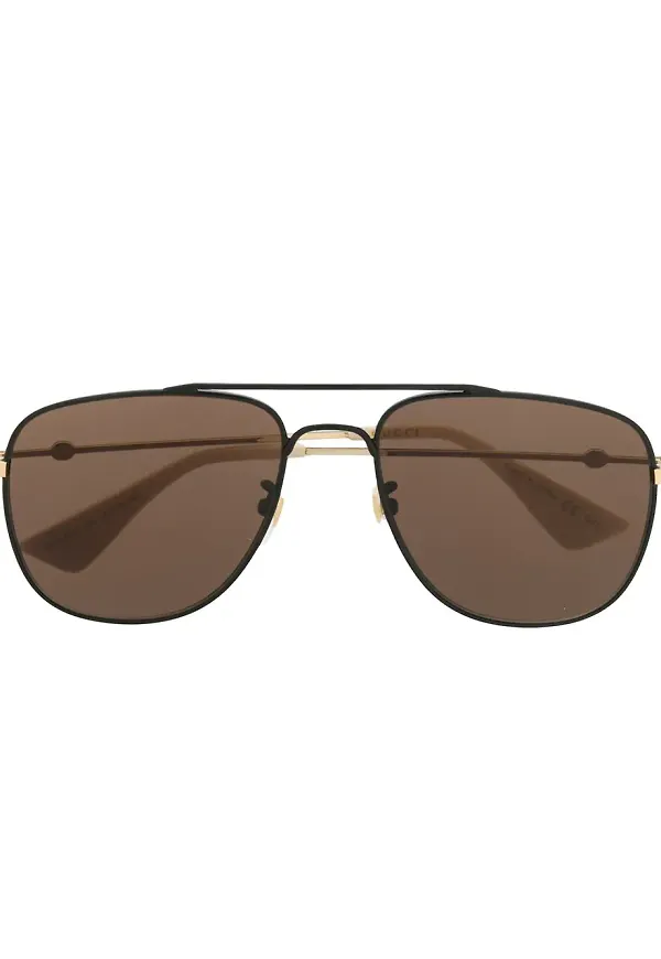 Gucci Eyewear pilotsolglasögon - Svart