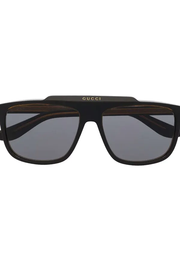 Gucci Eyewear pilotsolglasögon - Svart