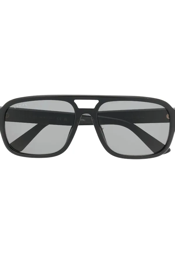 Gucci Eyewear pilotsolglasögon - Svart