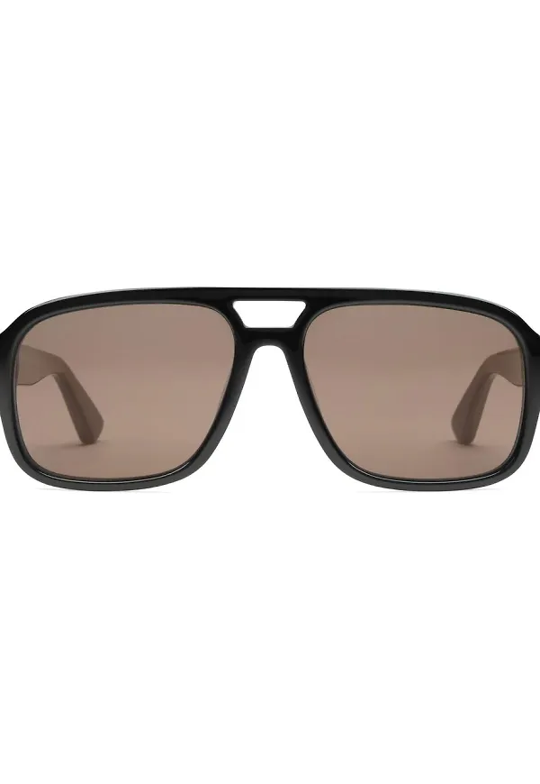 Gucci Eyewear pilotsolglasögon - Svart