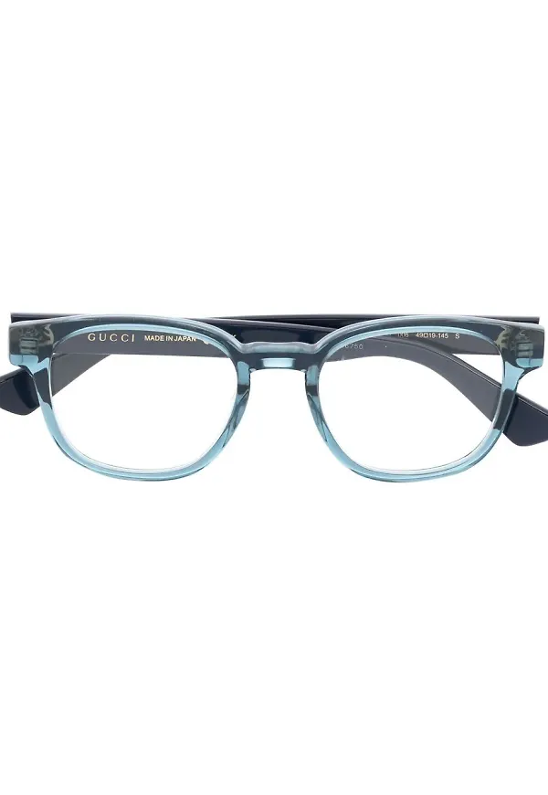 Gucci Eyewear rektangulära optiska solglasögon - Blå