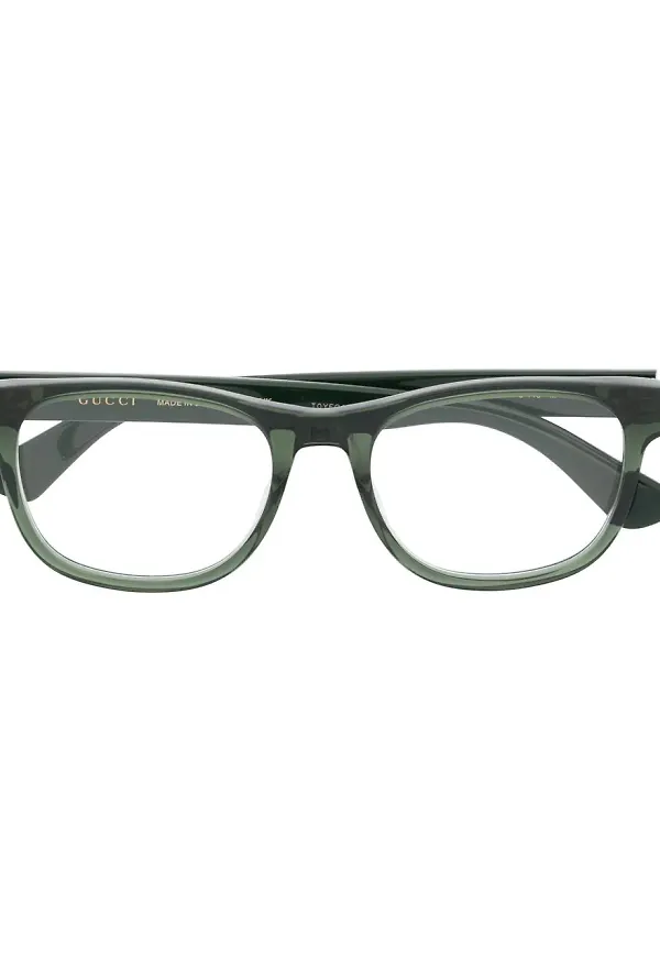 Gucci Eyewear rektangulära optiska solglasögon - Grön