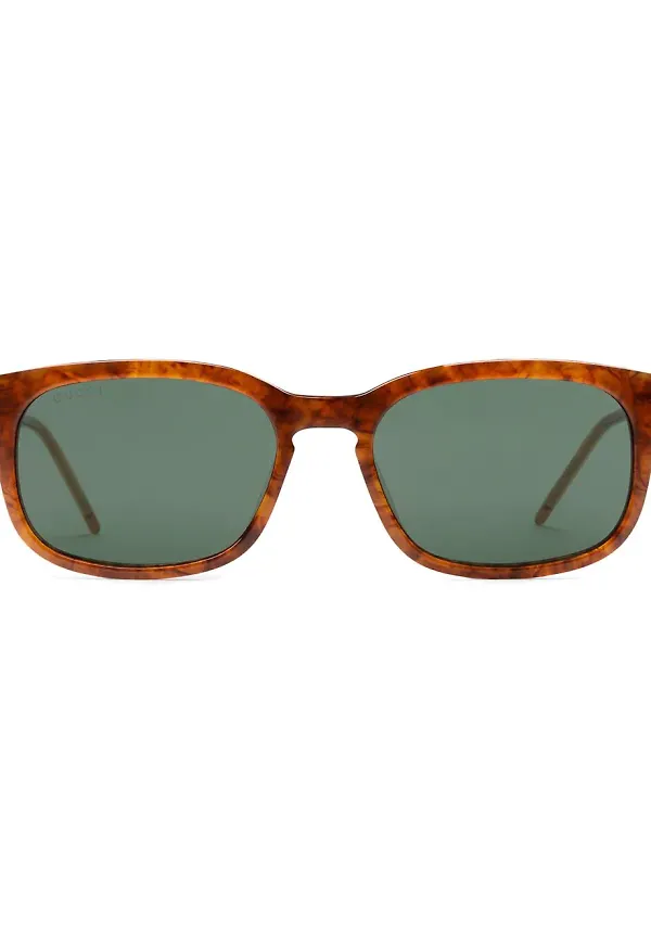 Gucci Eyewear rektangulära solglasögon - Brun