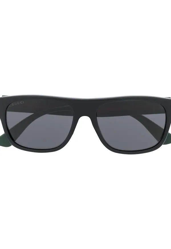 Gucci Eyewear rektangulära solglasögon - Svart