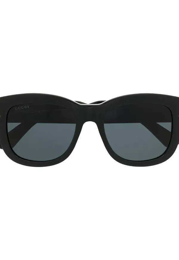 Gucci Eyewear rektangulära solglasögon - Svart