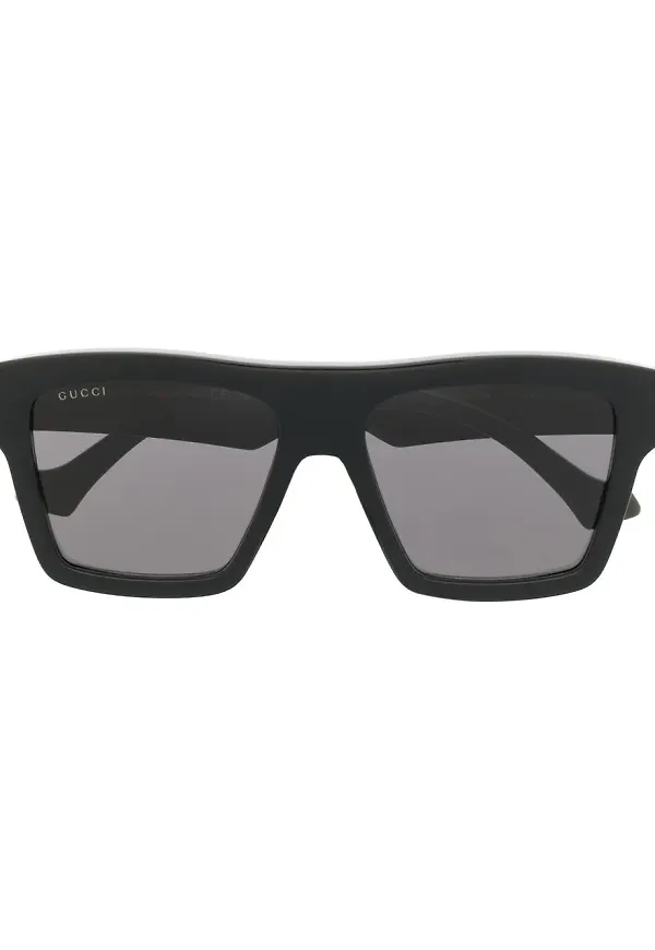 Gucci Eyewear rektangulära solglasögon - Svart