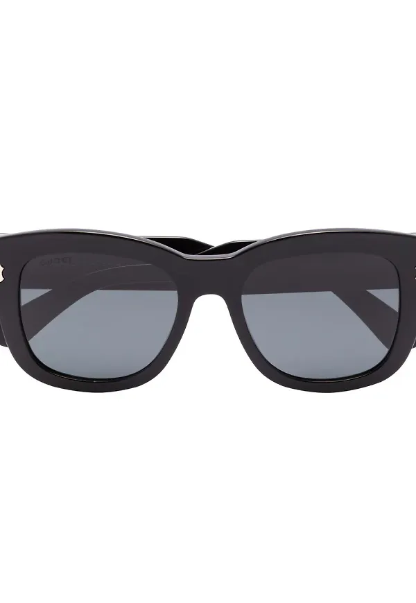 Gucci Eyewear rektangulära solglasögon - Svart