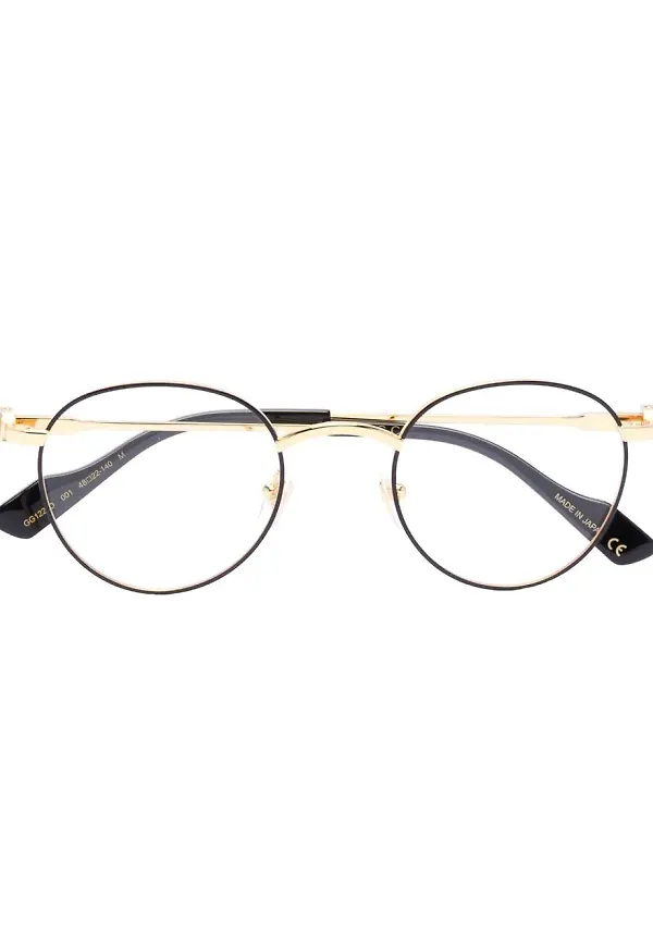 Gucci Eyewear runda glasögon - Guldfärgad