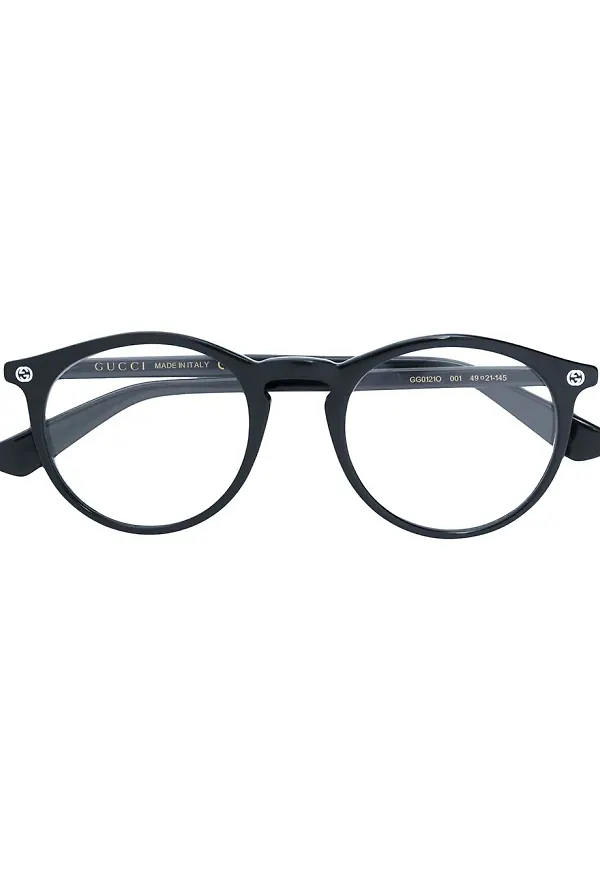 Gucci Eyewear runda glasögon - Svart