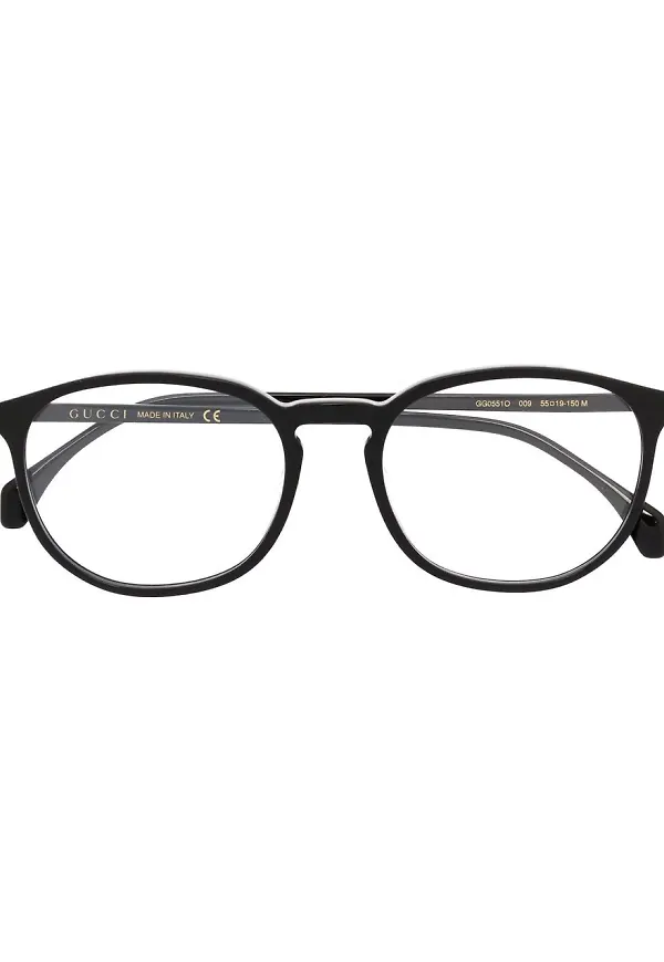 Gucci Eyewear runda glasögon - Svart