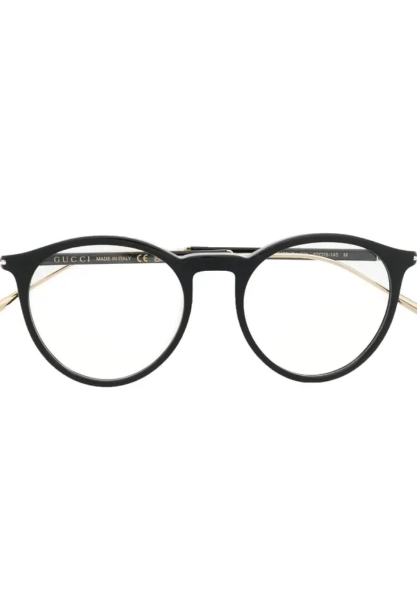 Gucci Eyewear runda optiska glasögon - Svart