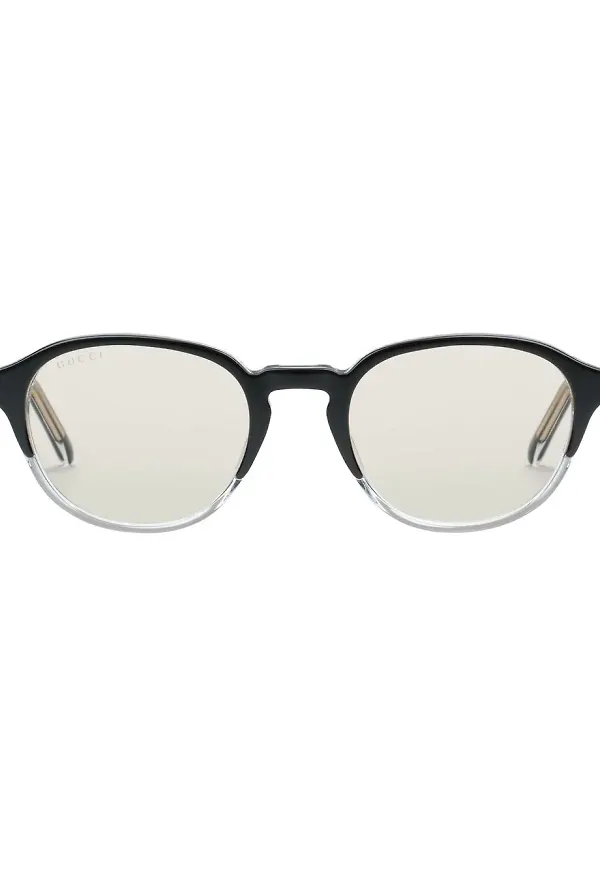 Gucci Eyewear runda optiska glasögon - Vit