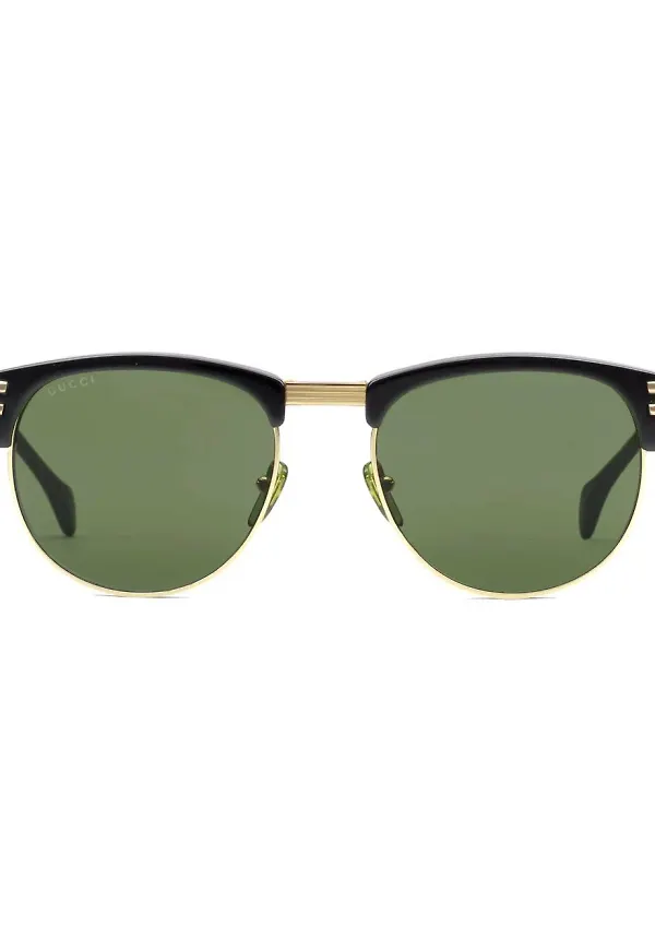 Gucci Eyewear runda solglasögon - Grön