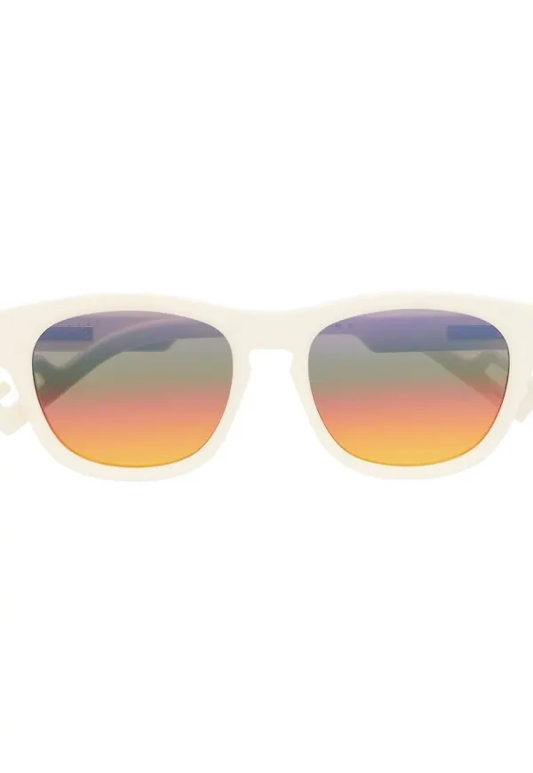 Gucci Eyewear runda solglasögon - Gul