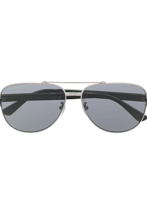Gucci Eyewear runda solglasögon - Silverfärgad