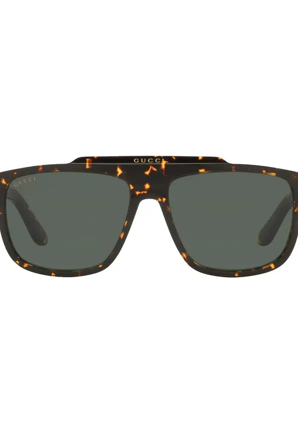Gucci Eyewear sköldpaddsfärgade fyrkantiga solglasögon - Brun