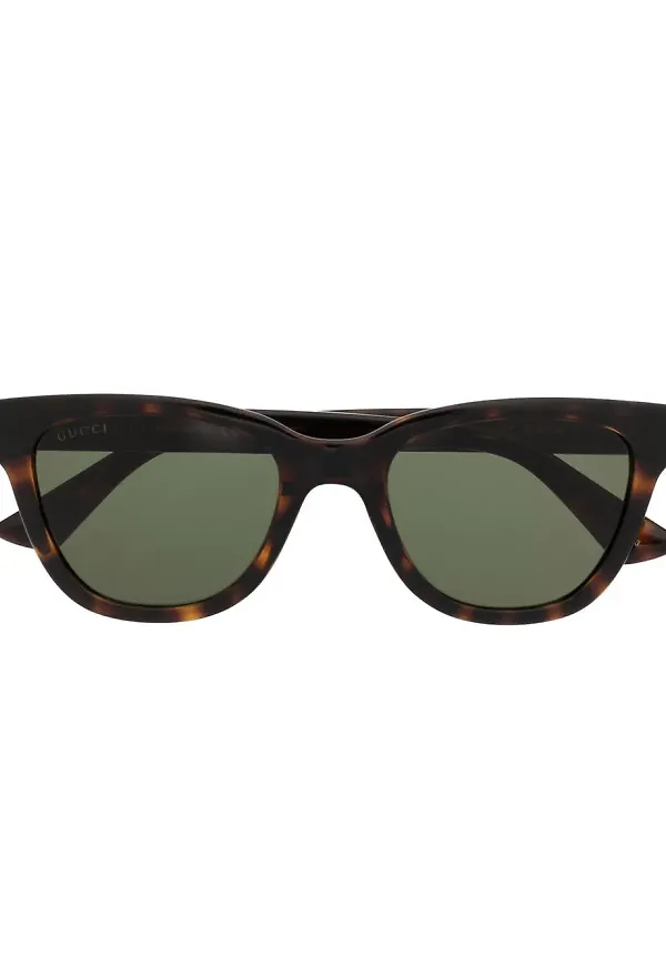 Gucci Eyewear sköldpaddsfärgade fyrkantiga solglasögon - Brun