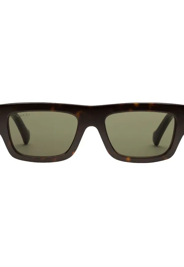 Gucci Eyewear sköldpaddsfärgade fyrkantiga solglasögon - Brun