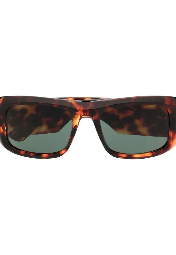 Gucci Eyewear sköldpaddsfärgade fyrkantiga solglasögon - Svart