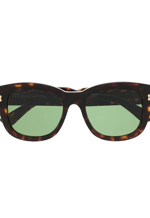 Gucci Eyewear sköldpaddsfärgade solglasögon - Brun