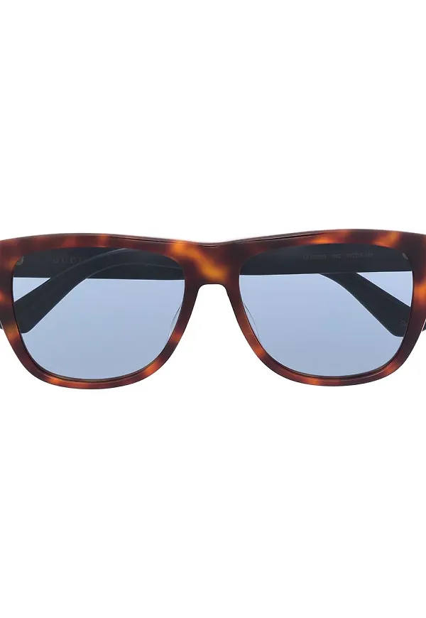 Gucci Eyewear sköldpaddsfärgade solglasögon - Brun