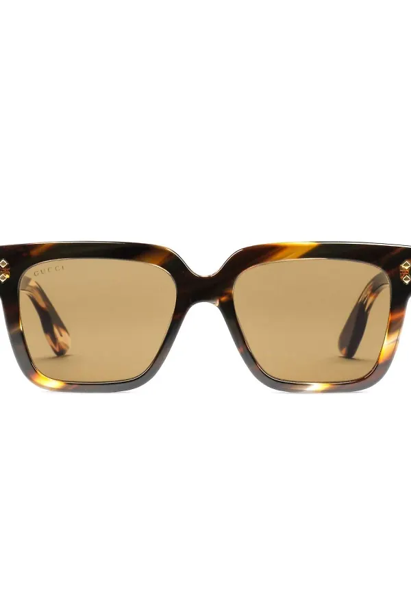 Gucci Eyewear sköldpaddsfärgade solglasögon - Brun