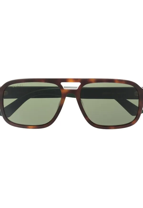 Gucci Eyewear sköldpaddsfärgade solglasögon - Brun