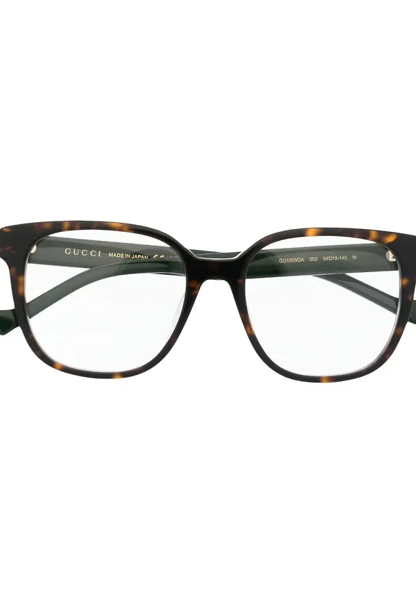 Gucci Eyewear sköldpaddsmönstrade fyrkantiga glasögon - Brun