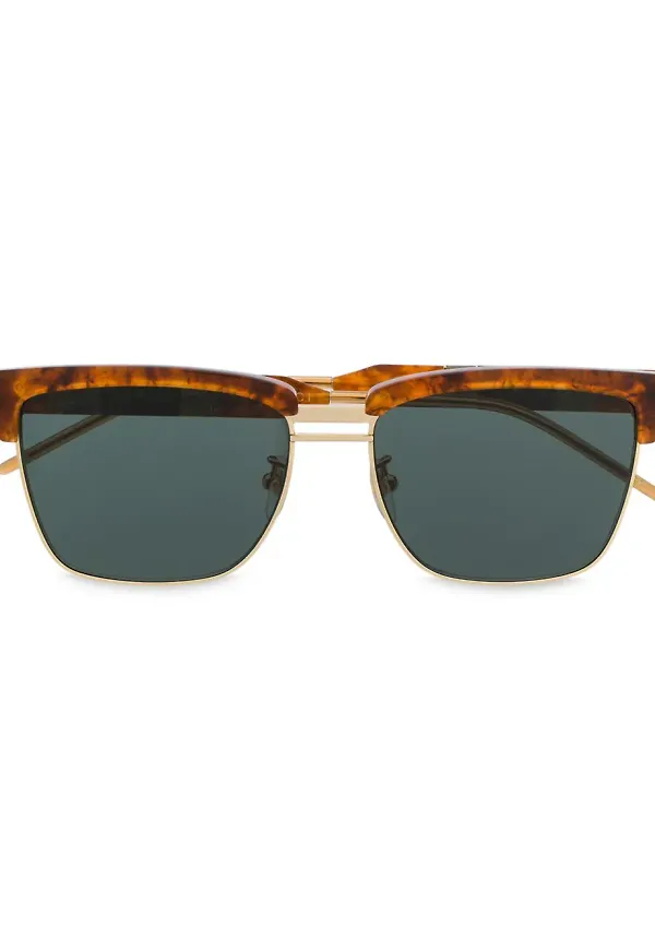 Gucci Eyewear solglasögon med fyrkantiga bågar - Guldfärgad