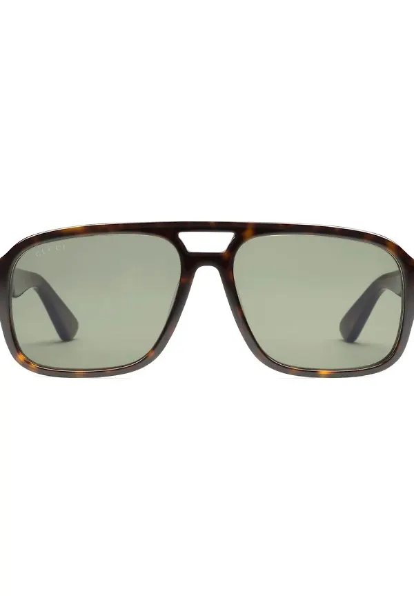 Gucci Eyewear solglasögon med sköldpaddseffekt - Brun