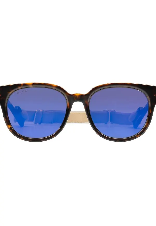 Gucci Eyewear solglasögon med Wayfarer-bågar - Brun