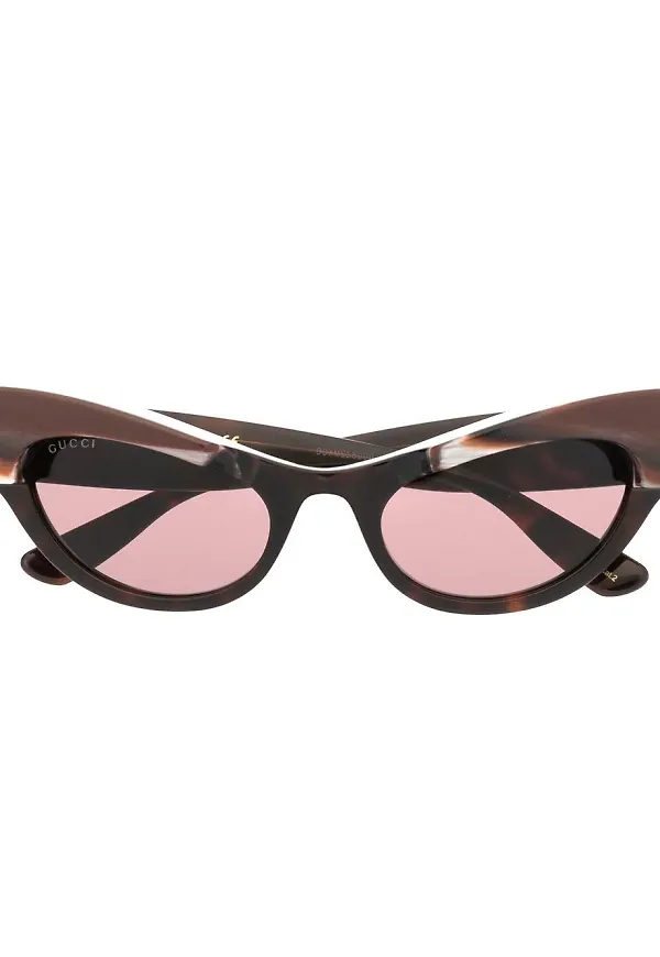 Gucci Eyewear tonade cat eye-solglasögon - Brun