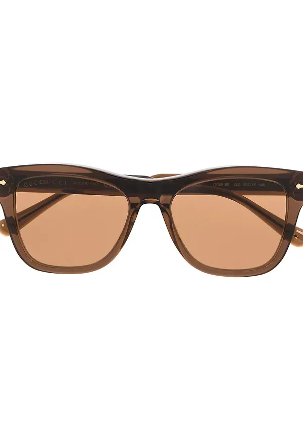 Gucci Eyewear tonade fyrkantiga solglasögon - Brun