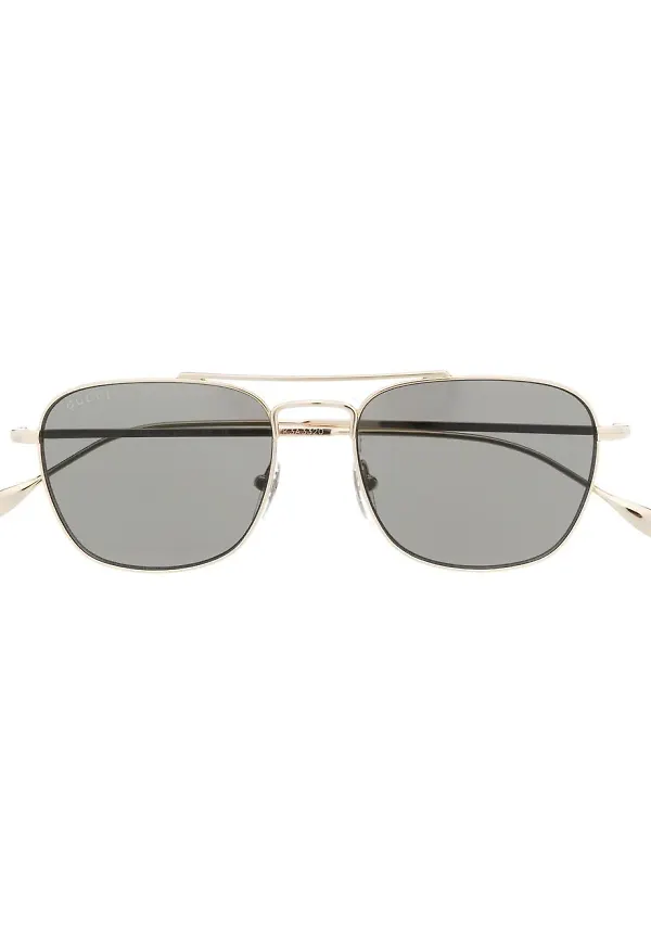 Gucci Eyewear tonade fyrkantiga solglasögon - Guldfärgad
