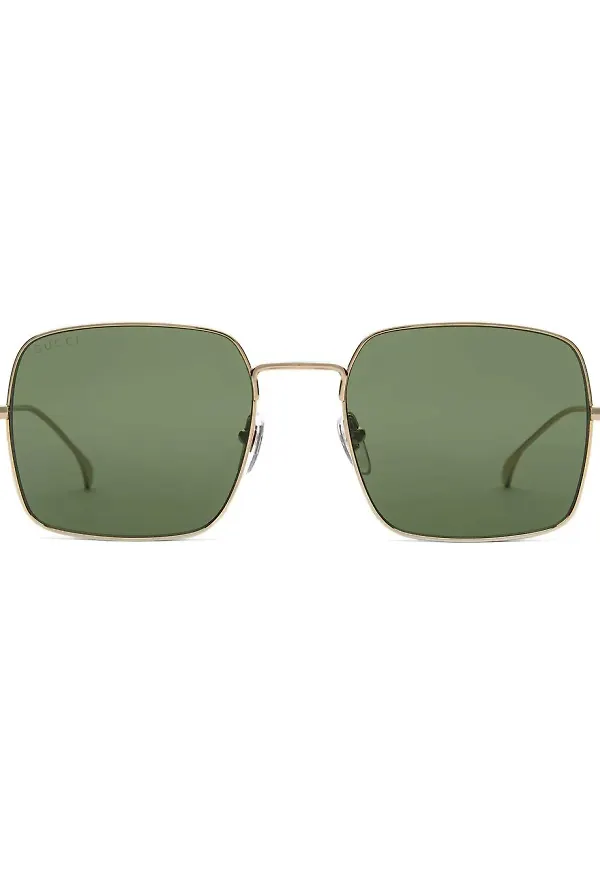 Gucci Eyewear tonade fyrkantiga solglasögon - Guldfärgad